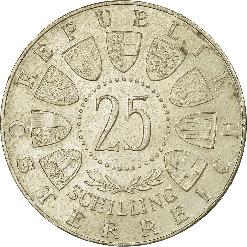 Coin, Austria, 25 Schilling, 1958, EF(40-45), Silver, KM:2884