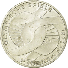 Coin, GERMANY - FEDERAL REPUBLIC, 10 Mark, 1972, Karlsruhe, AU(55-58), Silver