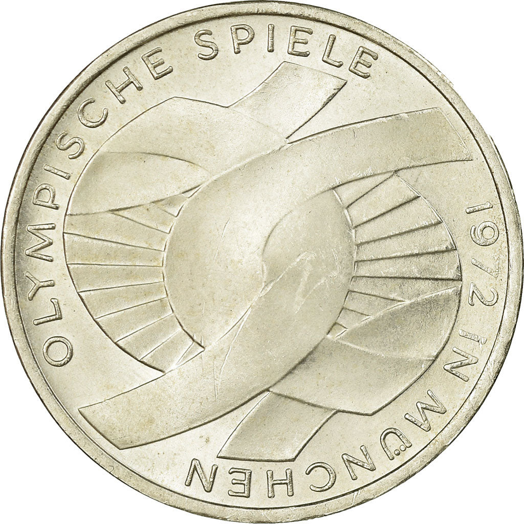 Moeda, ALEMANHA - REPÚBLICA FEDERAL, 10 Mark, 1972, Hambourg, AU(55-58), Prata