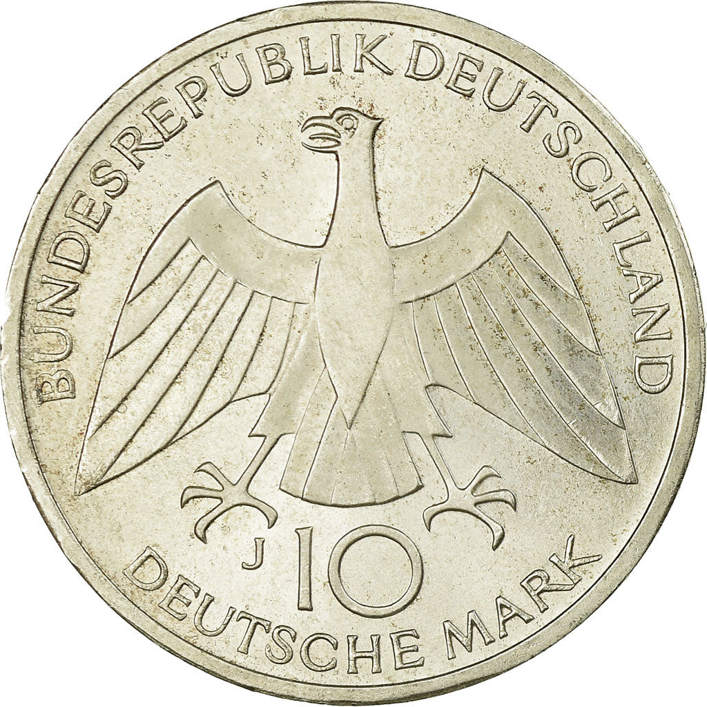 Moeda, ALEMANHA - REPÚBLICA FEDERAL, 10 Mark, 1972, Hambourg, AU(55-58), Prata