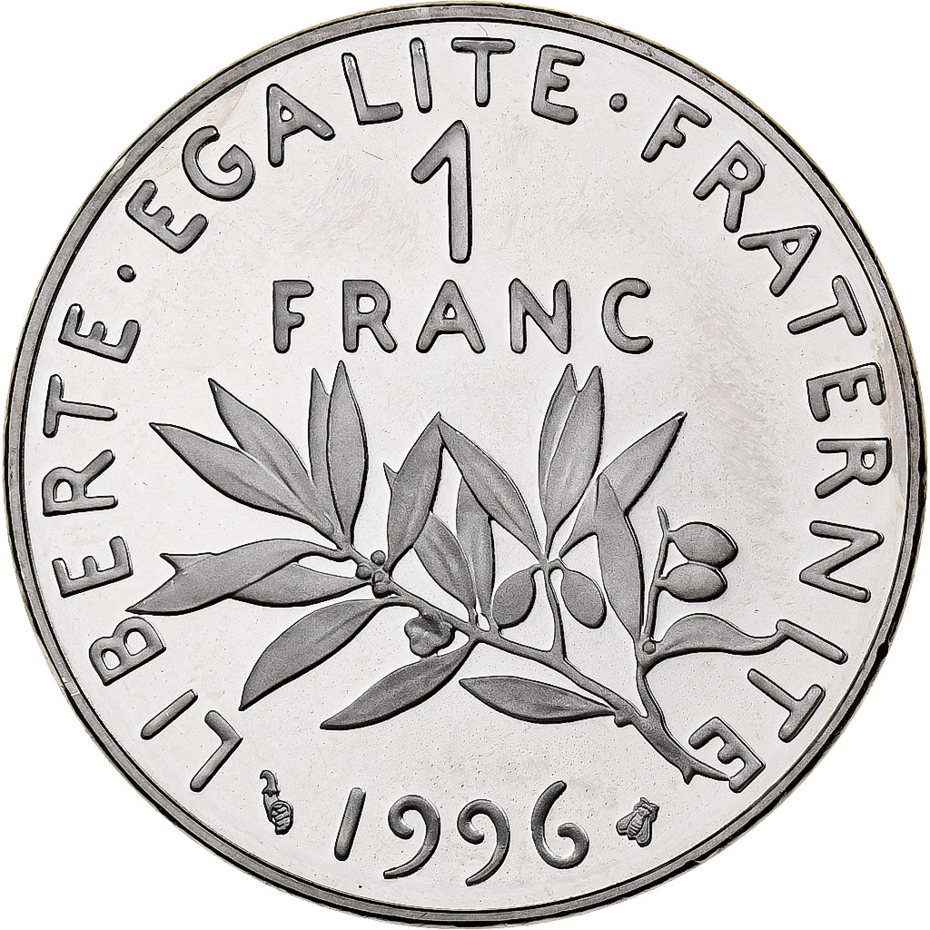 Frankreich, 1 Franc, Semeuse, 1996, MDP, PP, Nickel, STGL, Gadoury:474b