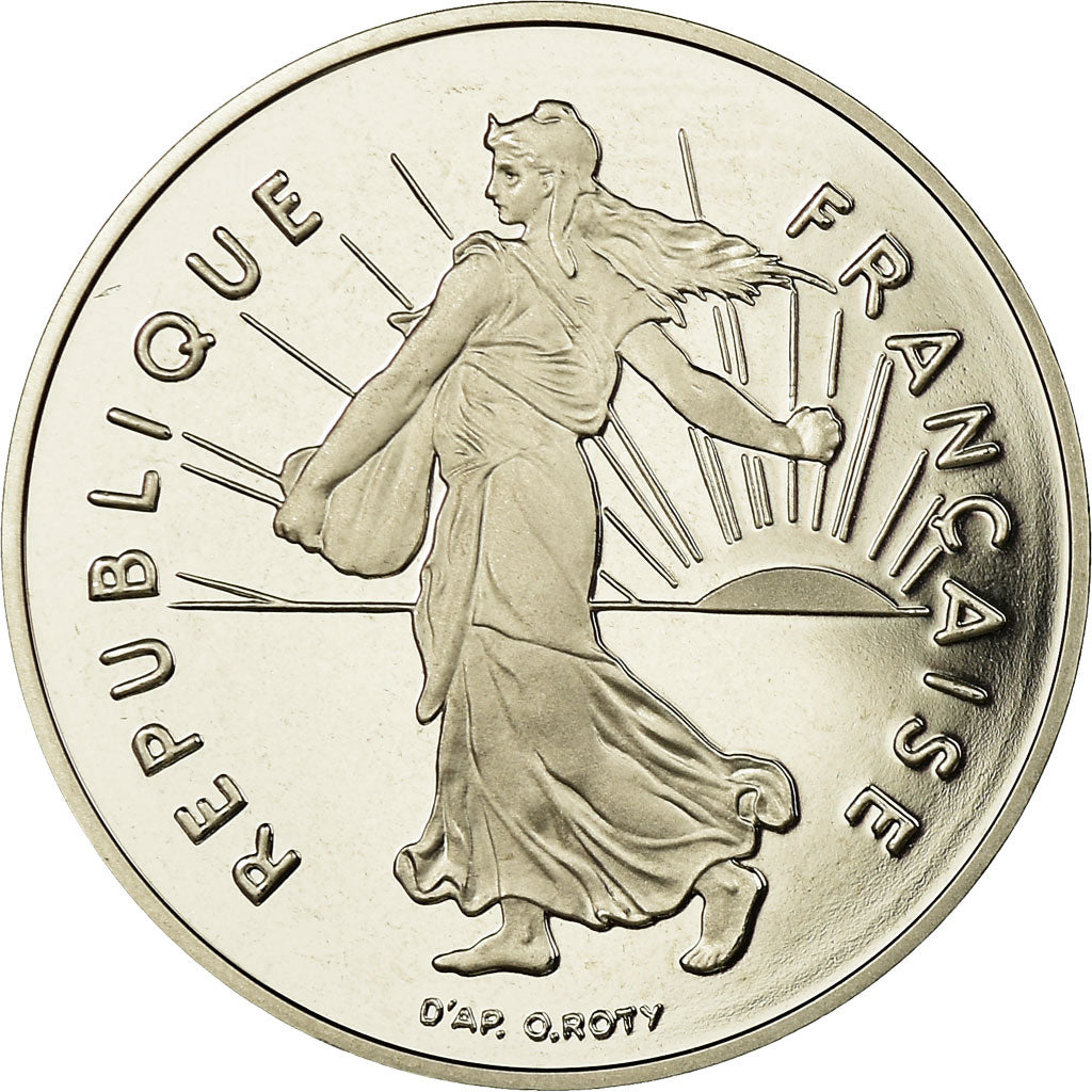 Moeda, França, Semeuse, 5 Francs, 1991, Paris, Proof, MS(65-70), Cobre-Níquel
