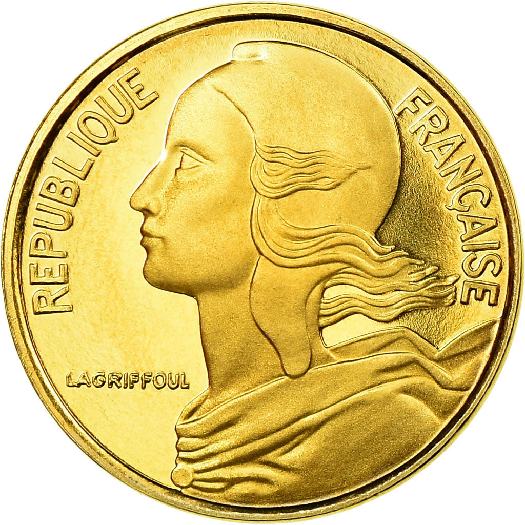 Moneta, Francja, Marianne, 5 Centimes, 1993, Paris, Proof, MS(65-70)