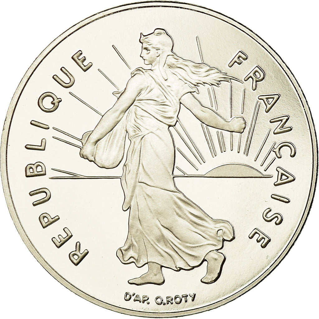 Moneta, Francja, Semeuse, Franc, 1992, Paris, Proof, MS(65-70), Nikiel