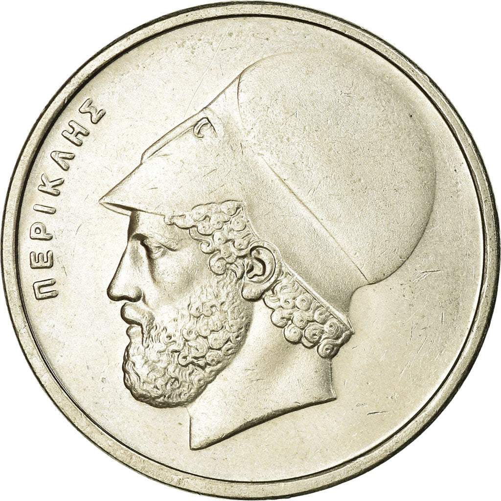 Coin, Greece, 20 Drachmes, 1988, AU(55-58), Copper-nickel, KM:133