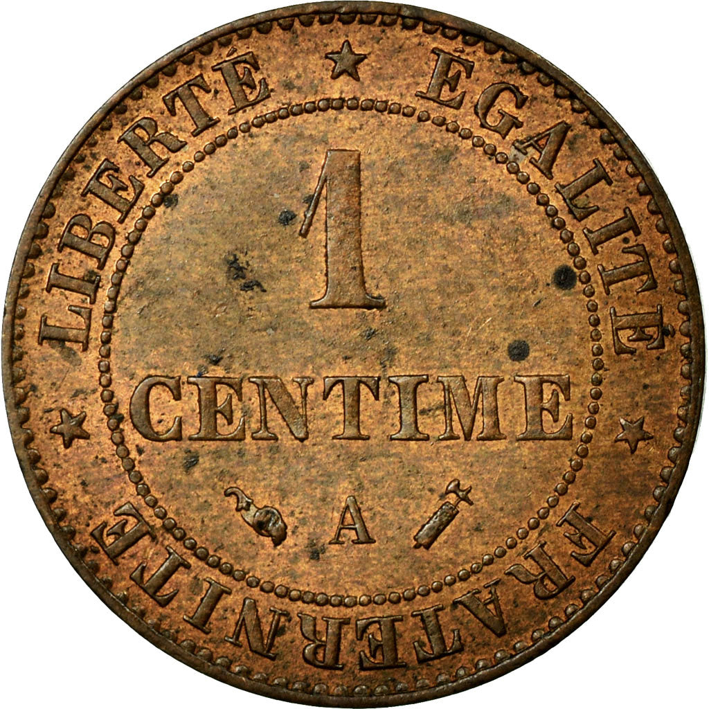Coin, France, Cérès, Centime, 1891, Paris, MS(60-62), Bronze, KM:826.1