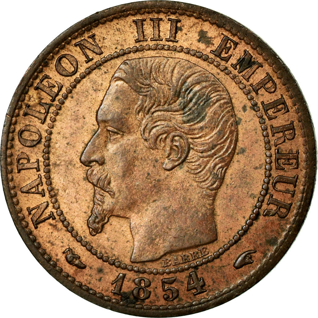Moneda, Francia, Napoleon III, Napoléon III, Centime, 1854, Paris, EBC, Bronce