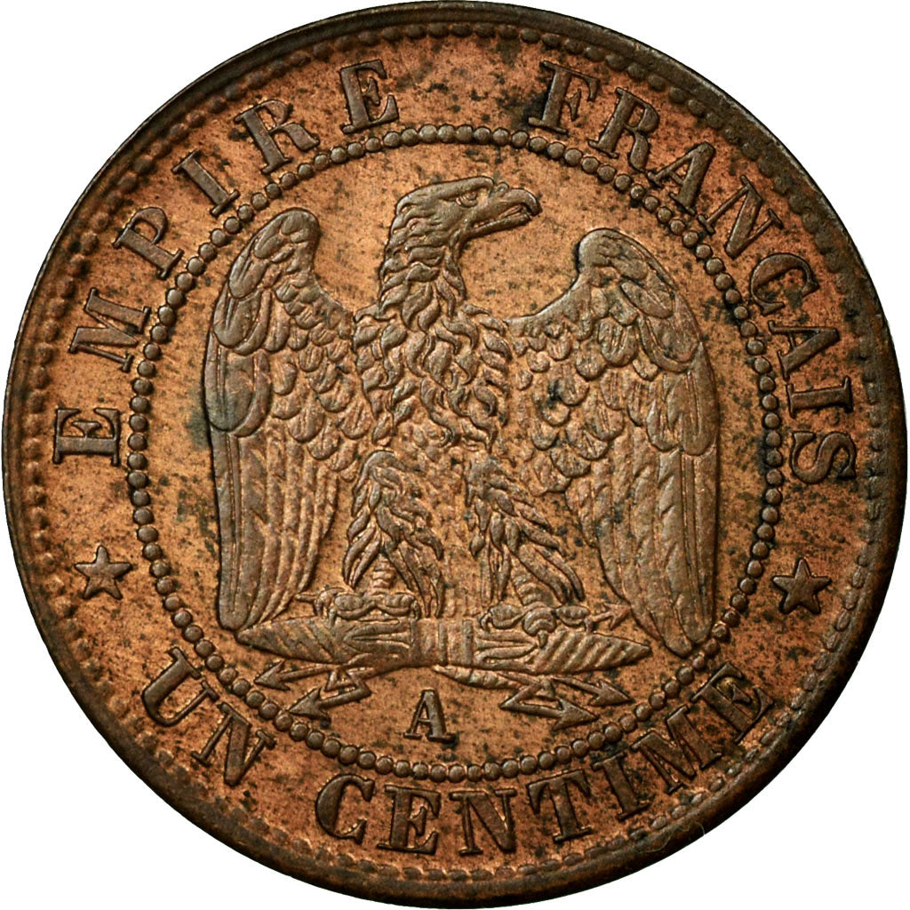 Moneda, Francia, Napoleon III, Napoléon III, Centime, 1854, Paris, EBC, Bronce