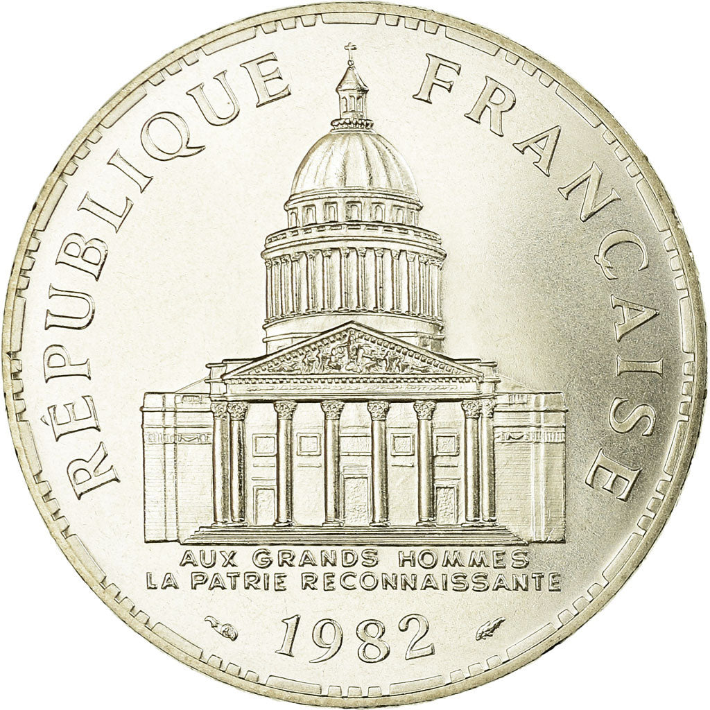 Coin, France, Panthéon, 100 Francs, 1982, Paris, MS(65-70), Silver, KM:951.1