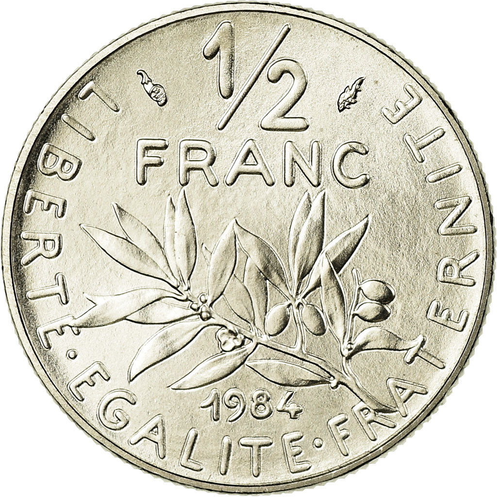 Coin, France, Semeuse, 1/2 Franc, 1984, Paris, MS(65-70), Nickel, KM:931.1