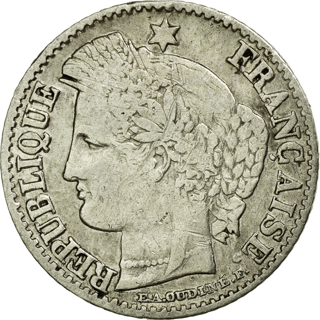 Monnaie, France, Cérès, 20 Centimes, 1850, Bordeaux, TB+, Argent, KM:758.3