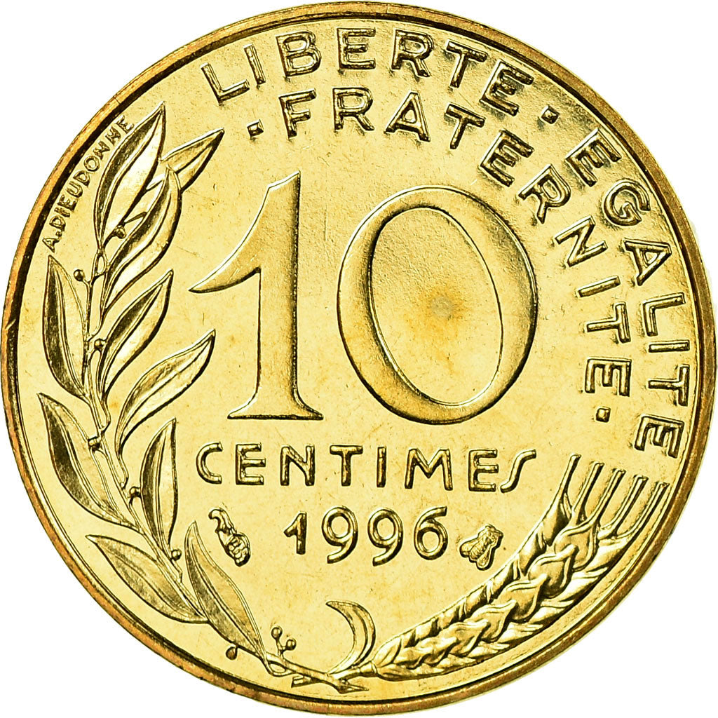 Coin, France, Marianne, 10 Centimes, 1996, Paris, MS(65-70), Aluminum-Bronze