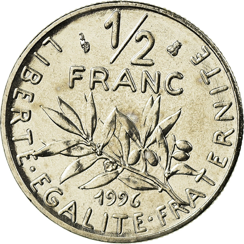 Coin, France, Semeuse, 1/2 Franc, 1996, Paris, MS(65-70), Nickel, KM:931.1