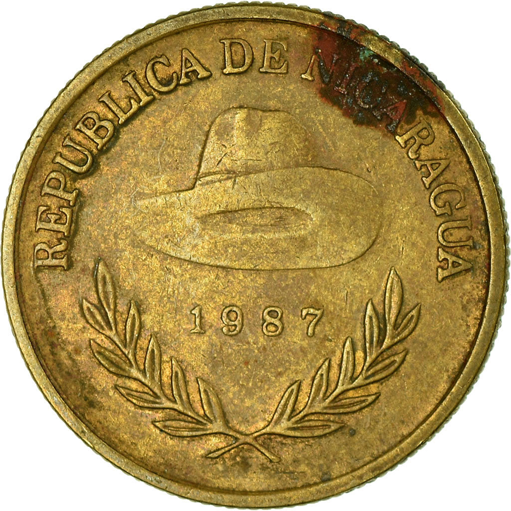 Coin, Nicaragua, Cordoba, 1987, EF(40-45), Aluminum-Bronze, KM:59