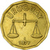 Moneda, Uruguay, 50 Centesimos, 1977, Santiago, MBC, Aluminio - bronce, KM:68