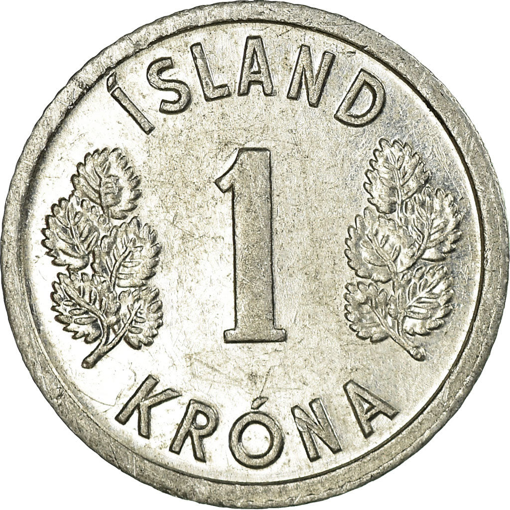 Moneda, Islandia, Krona, 1976, MBC, Aluminio, KM:23