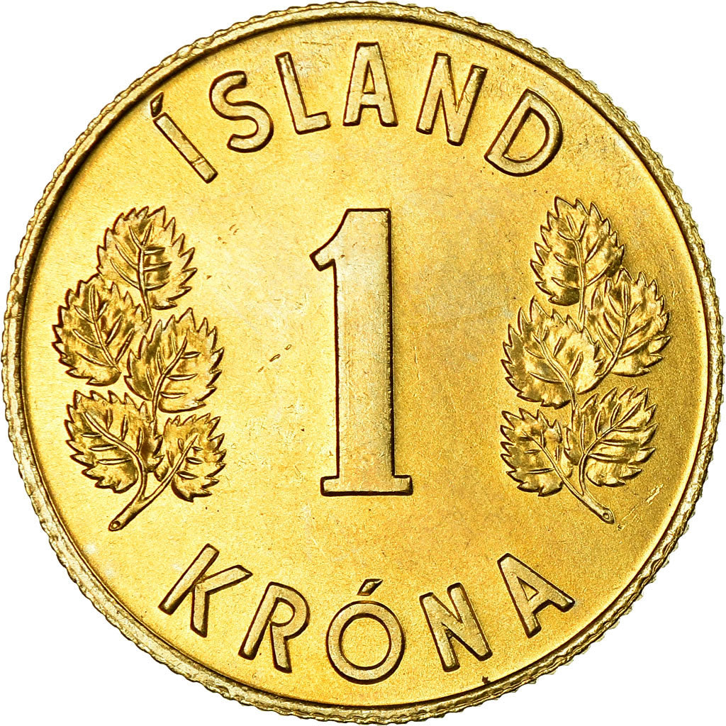 Coin, Iceland, Krona, 1969, AU(55-58), Nickel-brass, KM:12a