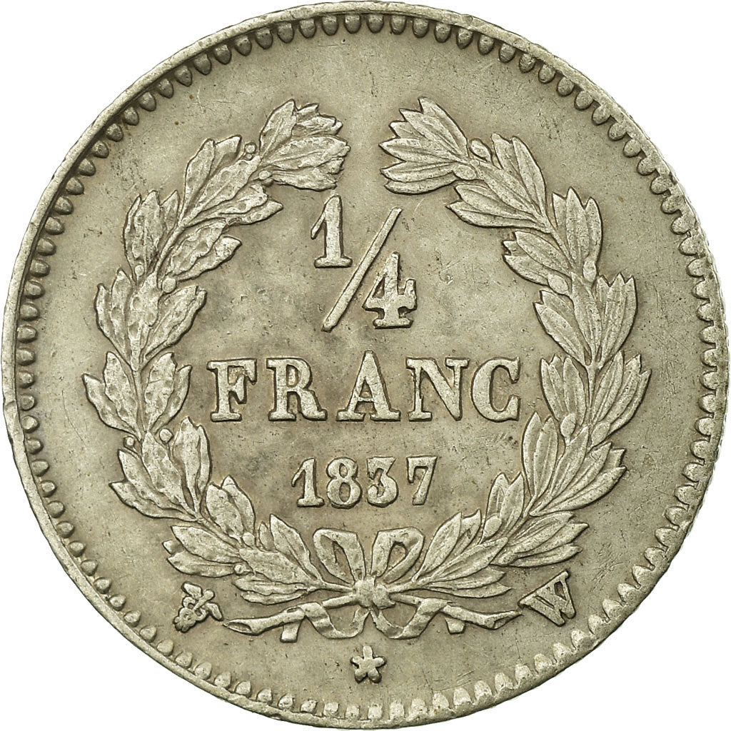 Monnaie, France, Louis-Philippe, 1/4 Franc, 1837, Lille, SUP, Argent, KM:740.13