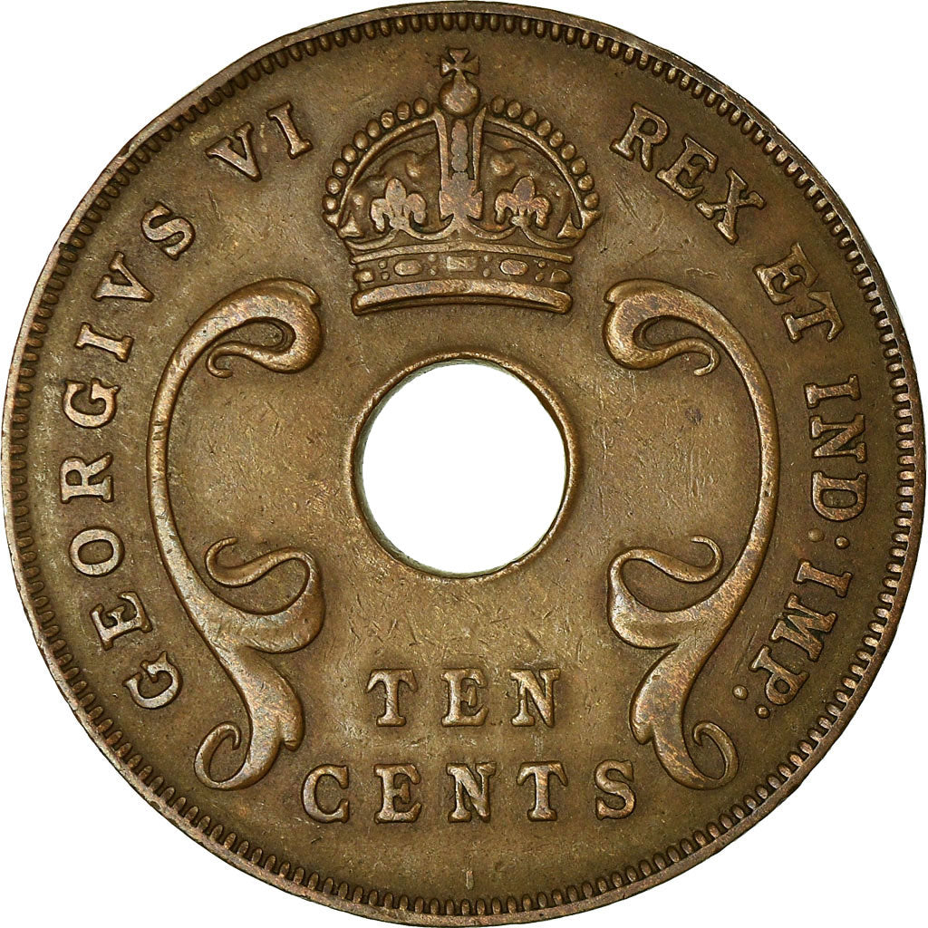 Münze, EAST AFRICA, George VI, 10 Cents, 1941, SS, Bronze, KM:26.1