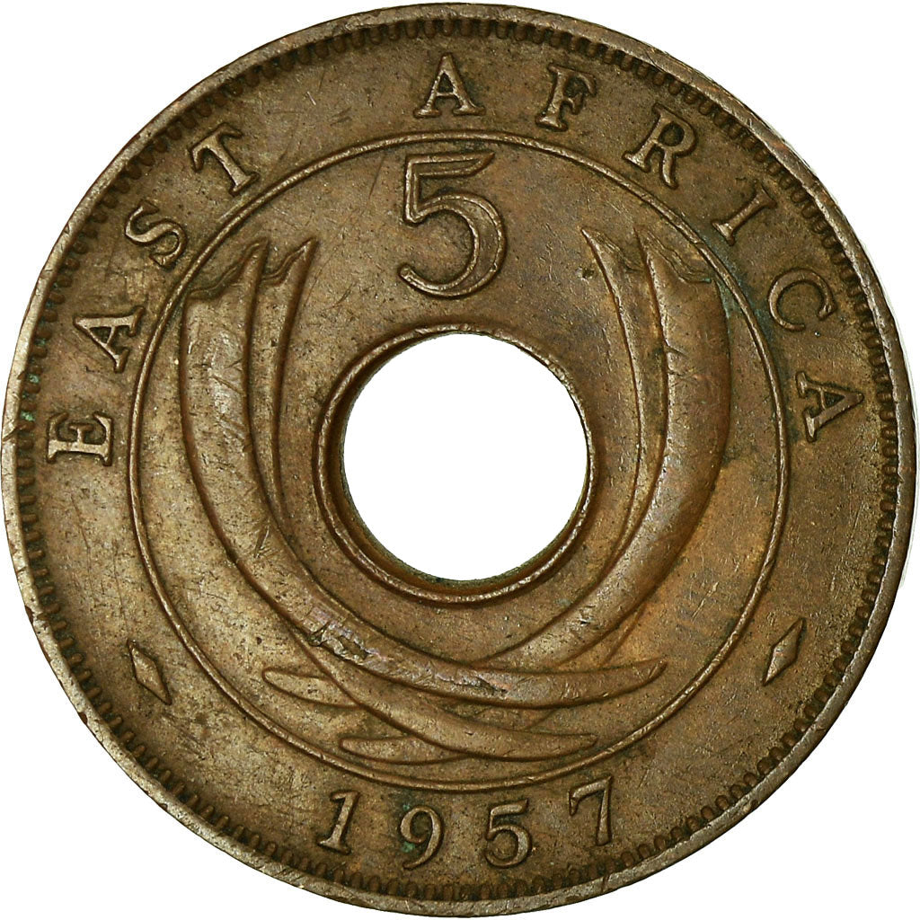 Münze, EAST AFRICA, Elizabeth II, 5 Cents, 1951, SS, Bronze, KM:37