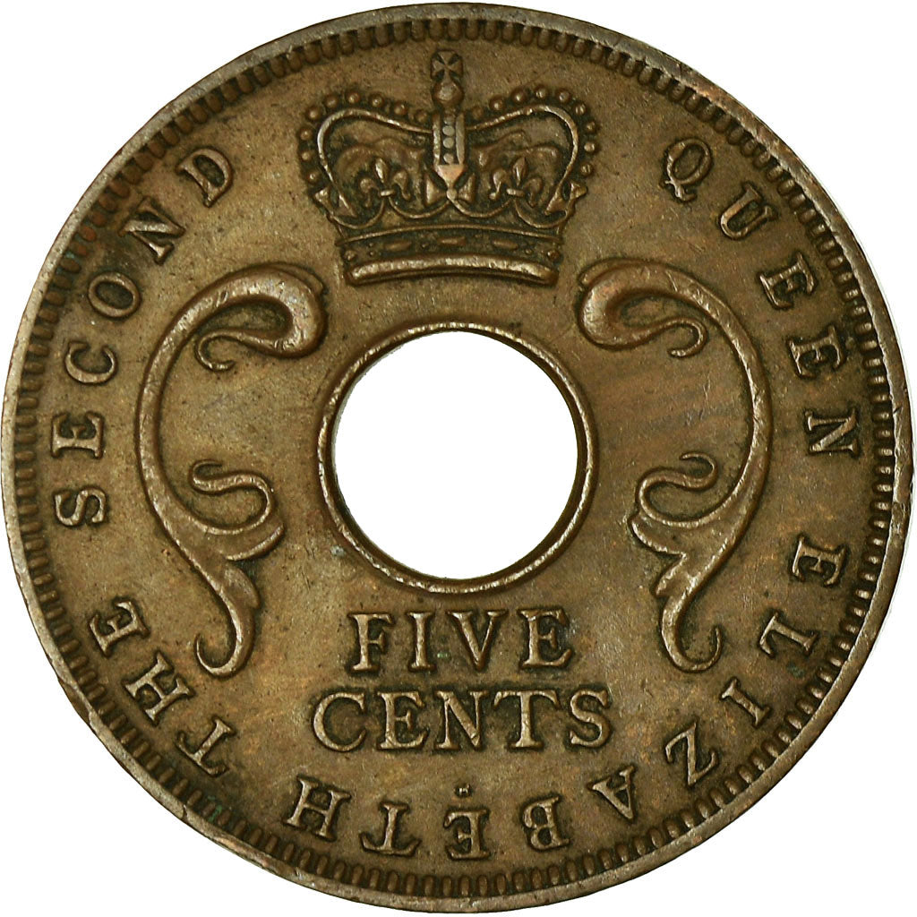 Münze, EAST AFRICA, Elizabeth II, 5 Cents, 1951, SS, Bronze, KM:37