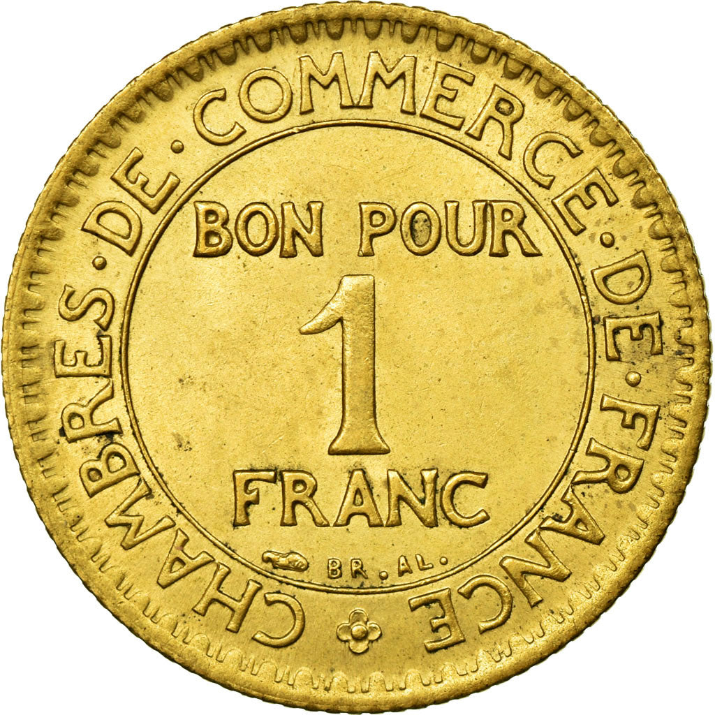 Coin, France, Chambre de commerce, Franc, 1925, MS(60-62), Aluminum-Bronze