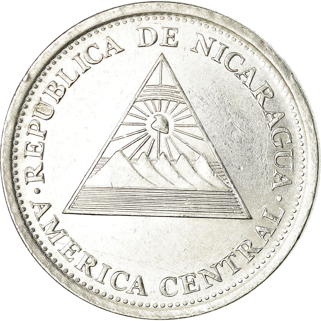 Moneta, Nicaragua, Cordoba, 2002, BB, Acciaio ricoperto in nichel, KM:101