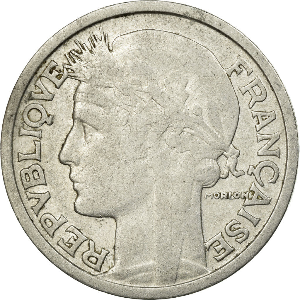 Coin, France, Morlon, 2 Francs, 1946, Beaumont le Roger, VF(30-35), Aluminum