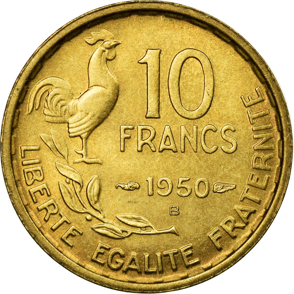 Coin, France, Guiraud, 10 Francs, 1950, Beaumont le Roger, MS(60-62)