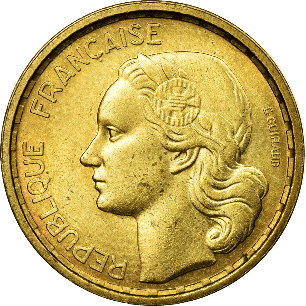 Coin, France, Guiraud, 10 Francs, 1950, Beaumont le Roger, AU(55-58)
