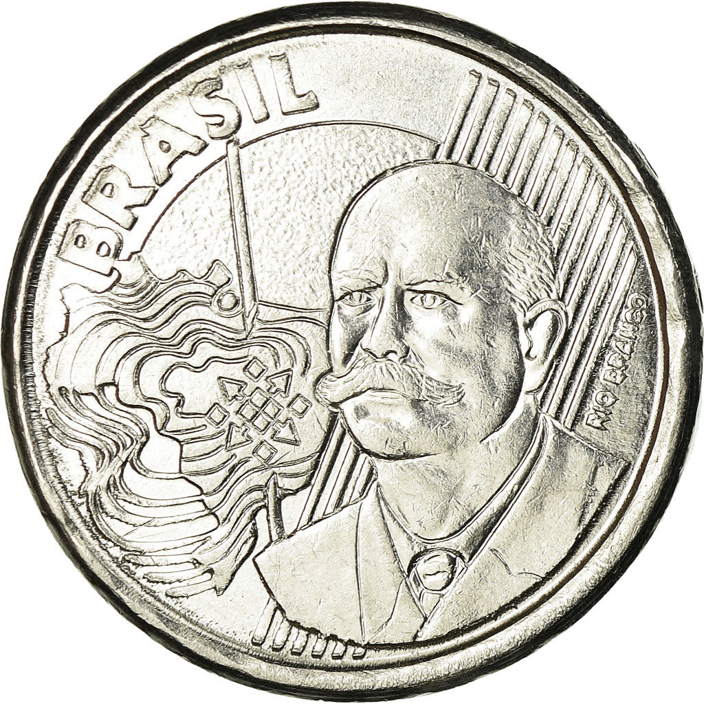 Coin, Brazil, 50 Centavos, 2007, EF(40-45), Stainless Steel, KM:651a