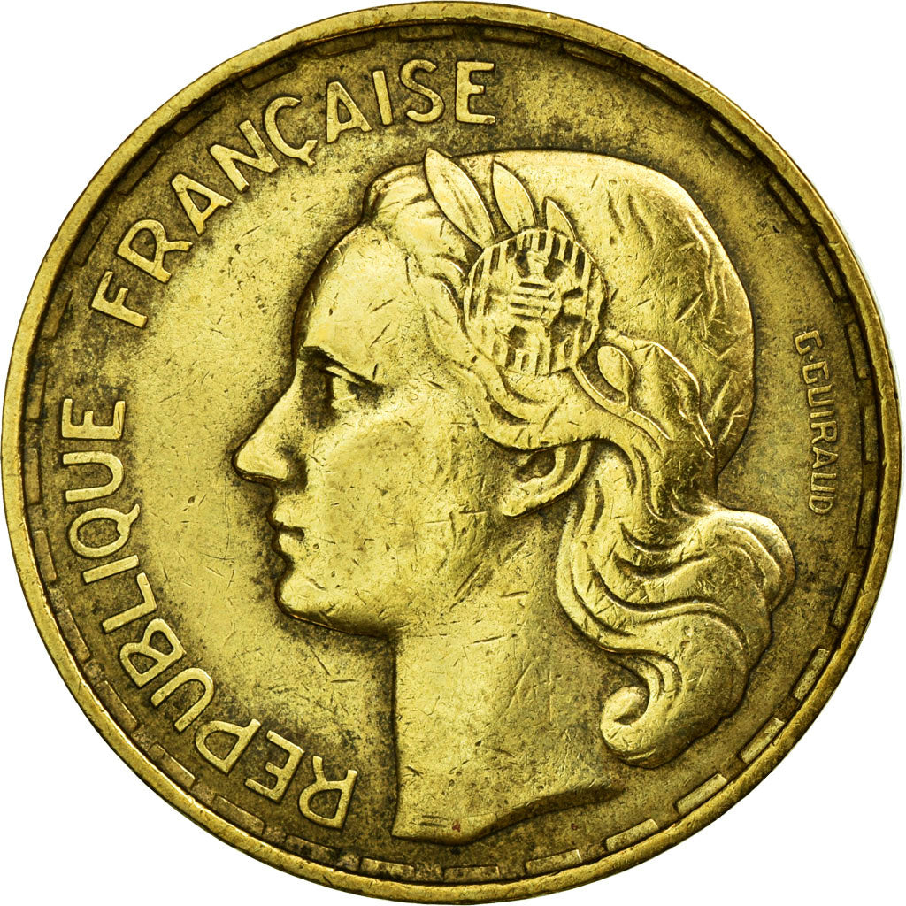 Münze, Frankreich, Guiraud, 50 Francs, 1954, SS, Aluminum-Bronze, Gadoury:880