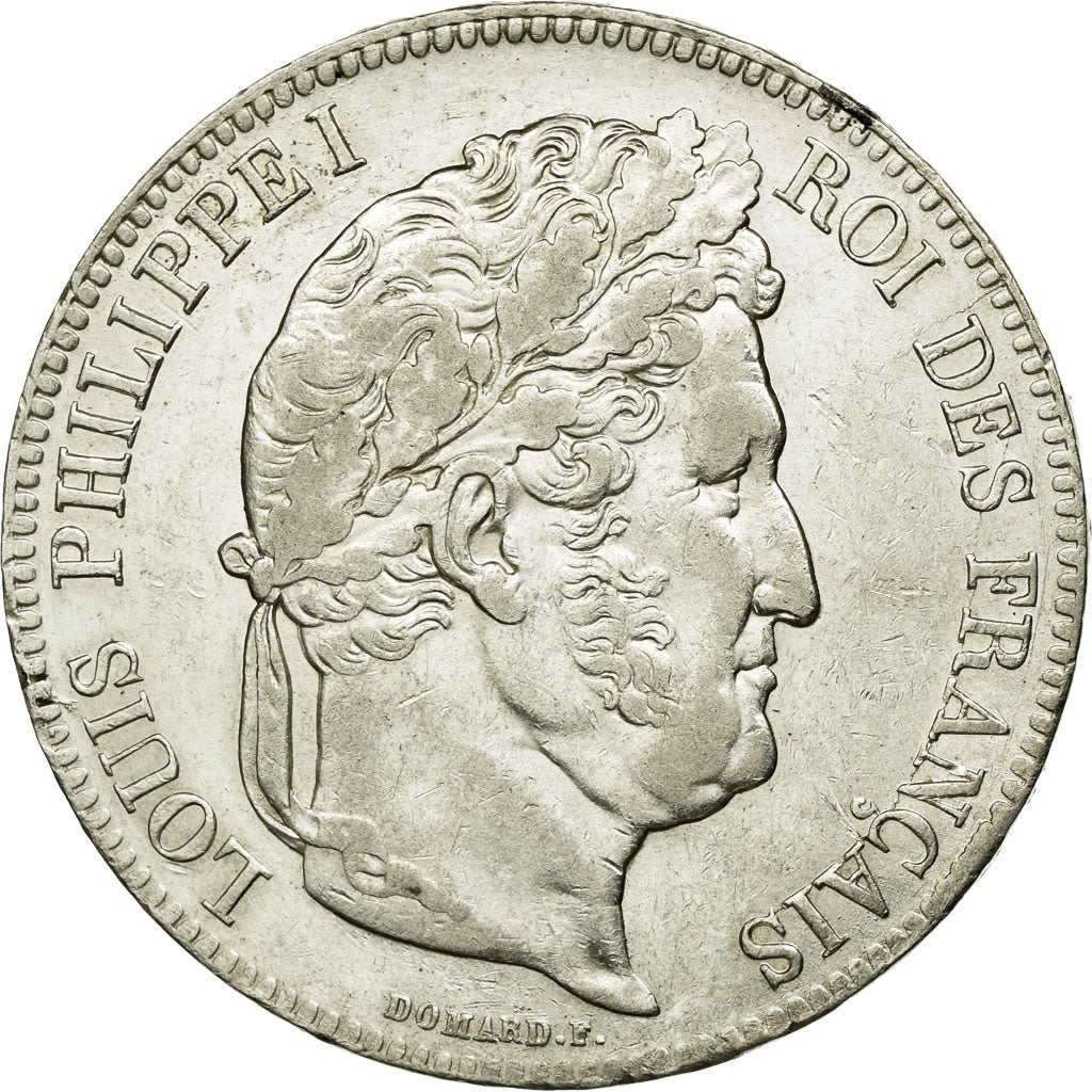 Coin, France, Louis-Philippe, 5 Francs, 1835, Rouen, AU(50-53), Silver