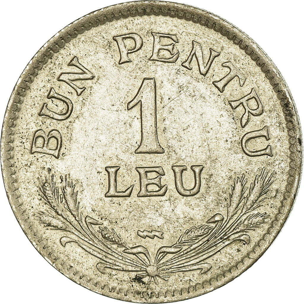 Moeda, Roménia, Ferdinand I, Leu, 1924, AU(55-58), Cobre-níquel, KM:46