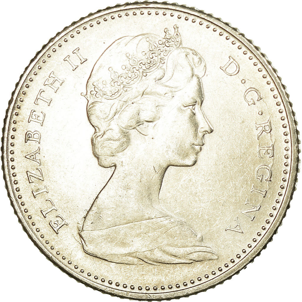 Coin, Canada, Elizabeth II, 10 Cents, 1966, Royal Canadian Mint, Ottawa