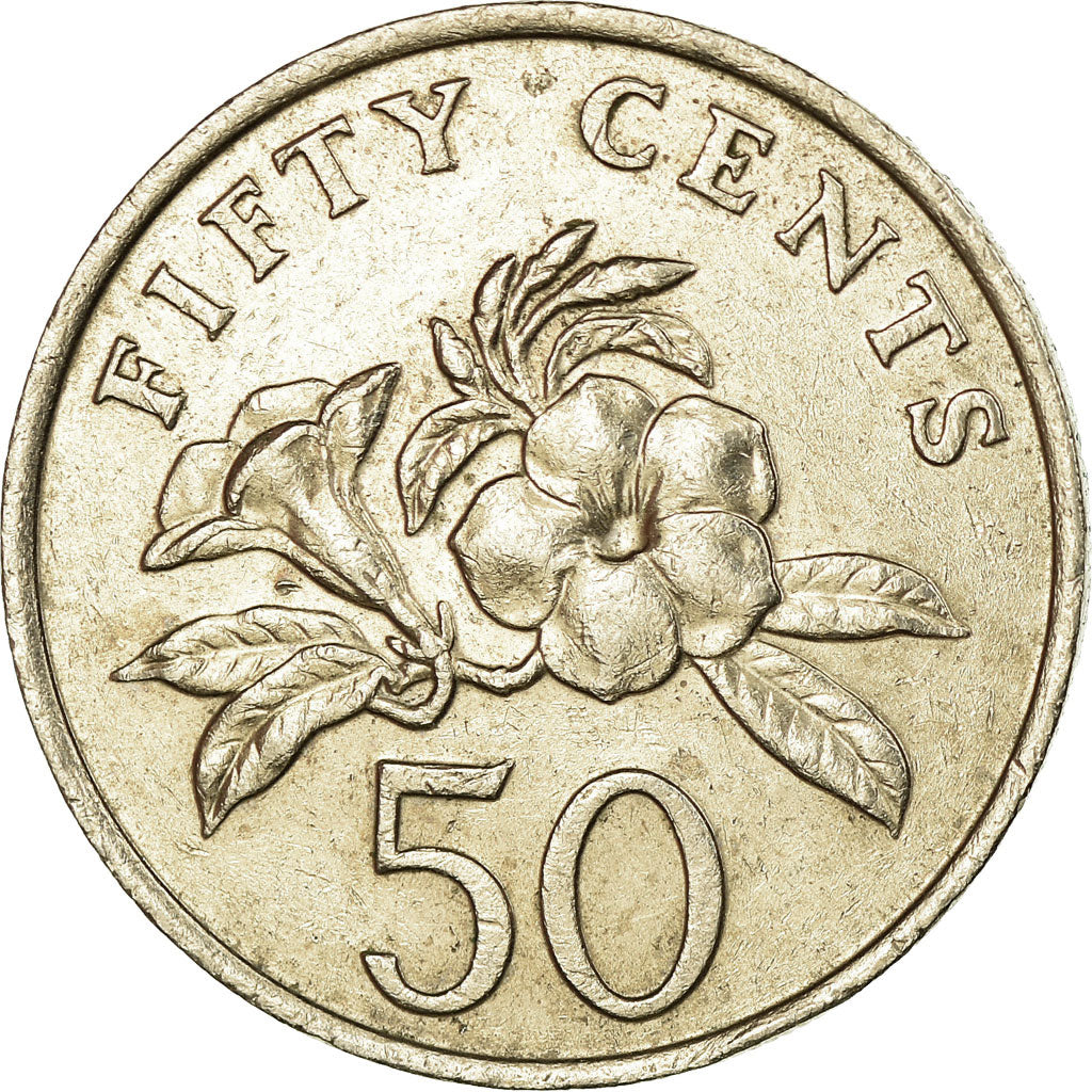 Münze, Singapur, 50 Cents, 1985, British Royal Mint, SS, Copper-nickel, KM:53.1