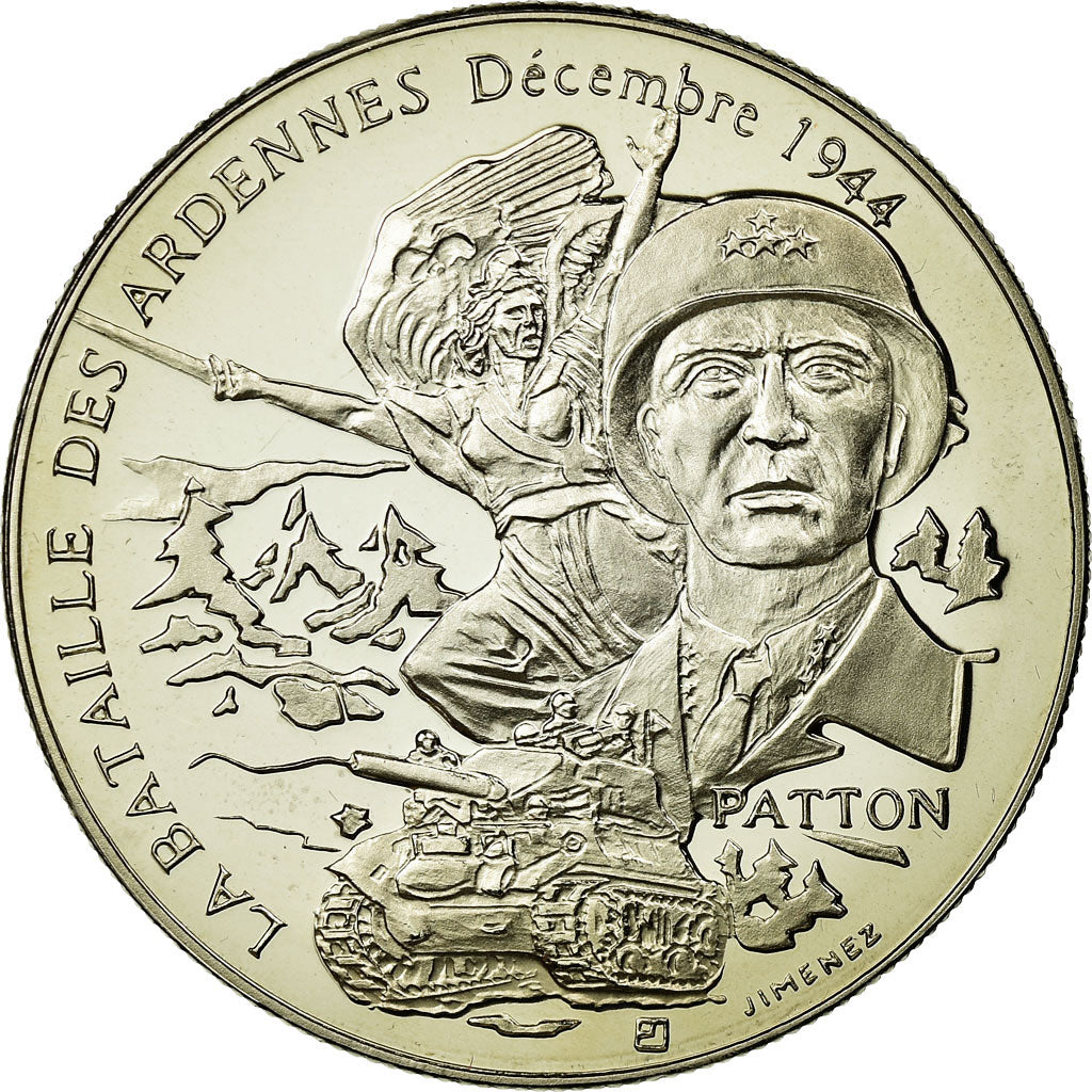 France, Medal, La Bataille Des Ardennes - Décembre 1944 - Patton, MS(65-70)
