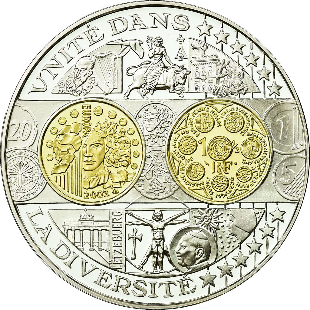 Francia, medaglia, 2000 ans d'Histoire Monétaire française, FDC, Argento