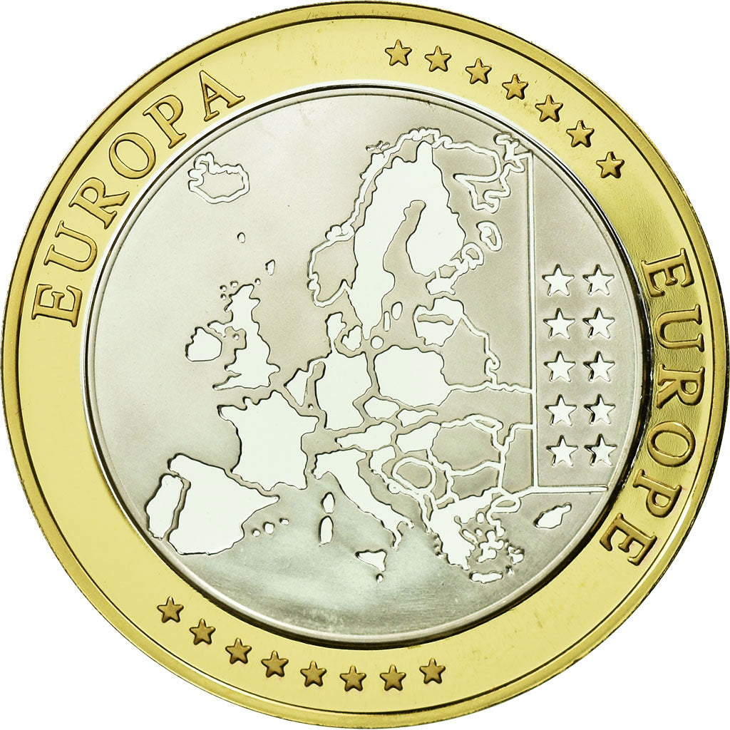 France, Médaille, Europe, République Française, Cuivre plaqué Argent, FDC