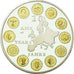 France, Medal, 10 ans de l'Euro, 2012, MS(65-70), Copper Plated Silver