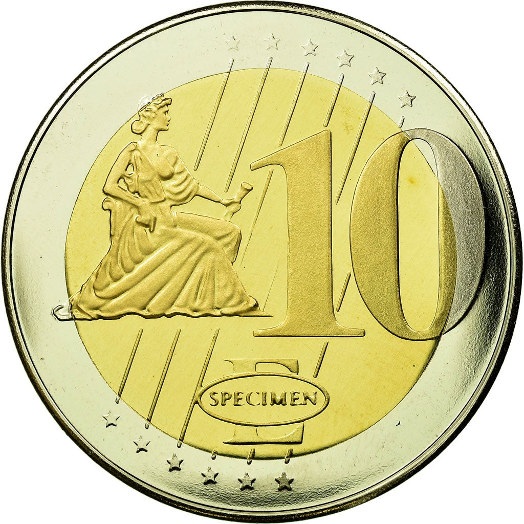 France, Medal, 10 E, Essai-Trial, Malte, 2009, MS(65-70), Bi-Metallic
