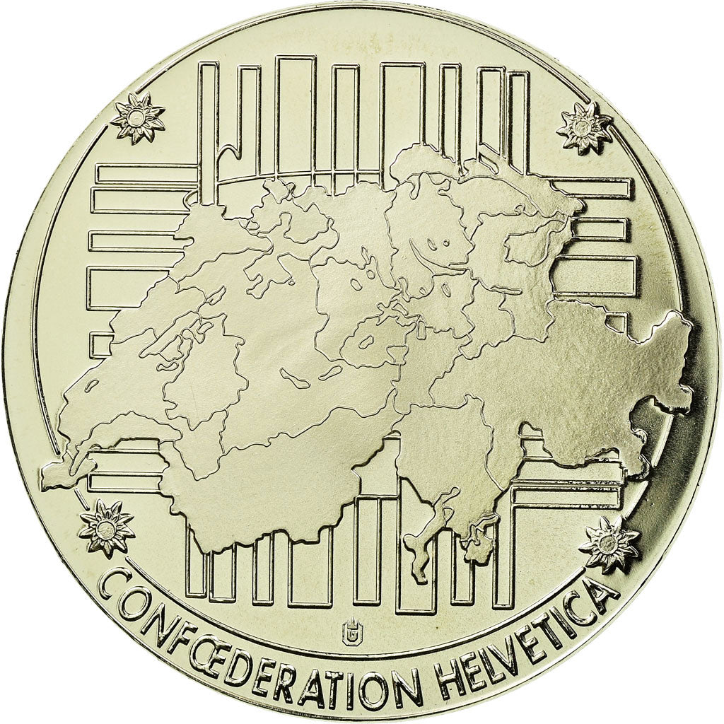 Schweiz, Medaille, Confédération Helvétique, Billet de 100 Francs Borromini