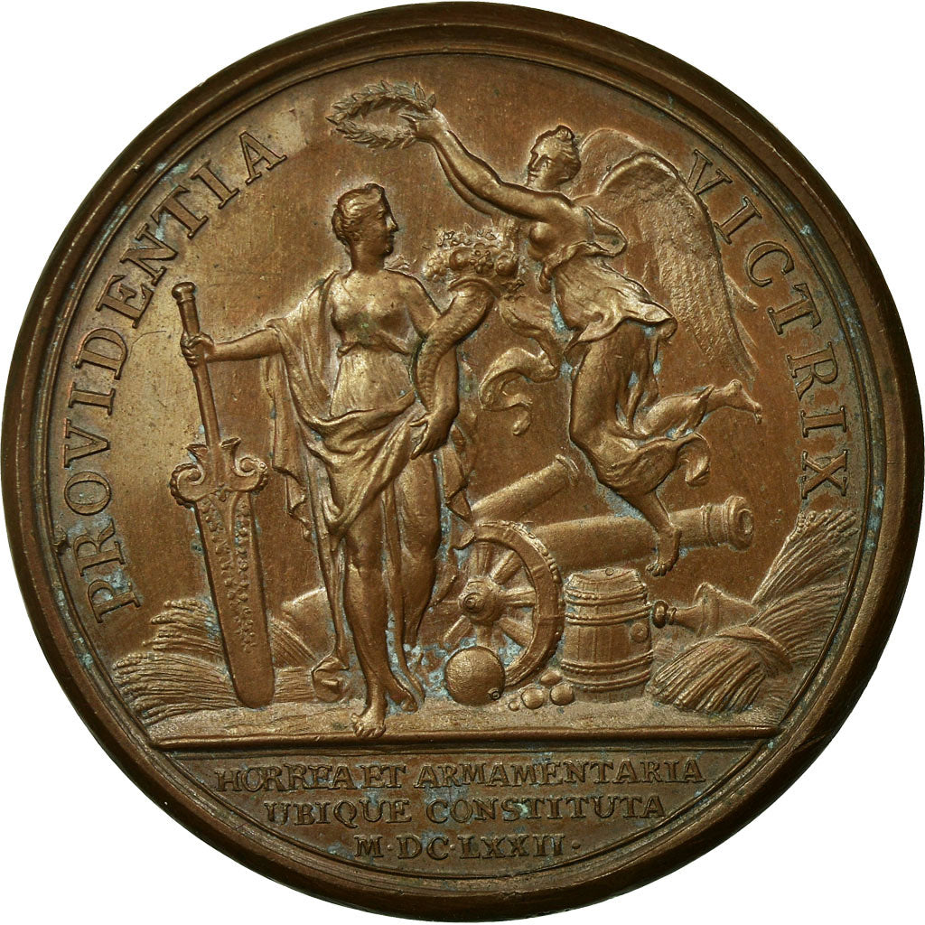 Francia, medaglia, Louis XIV, Les Magasins de Guerre, 1672, Rame, Mauger, SPL-