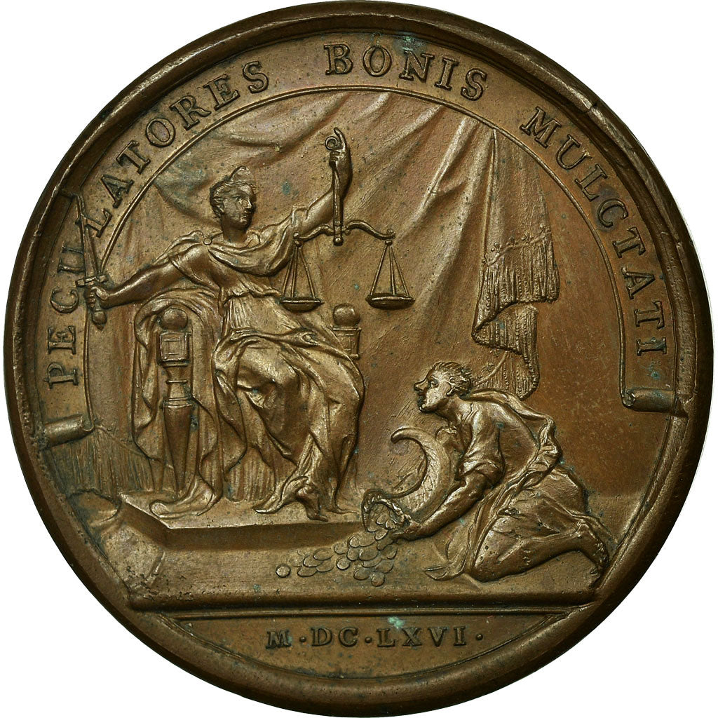 France, Médaille, Louis XIV, La Clémence du Roi, 1666, Cuivre, SUP, Mauger