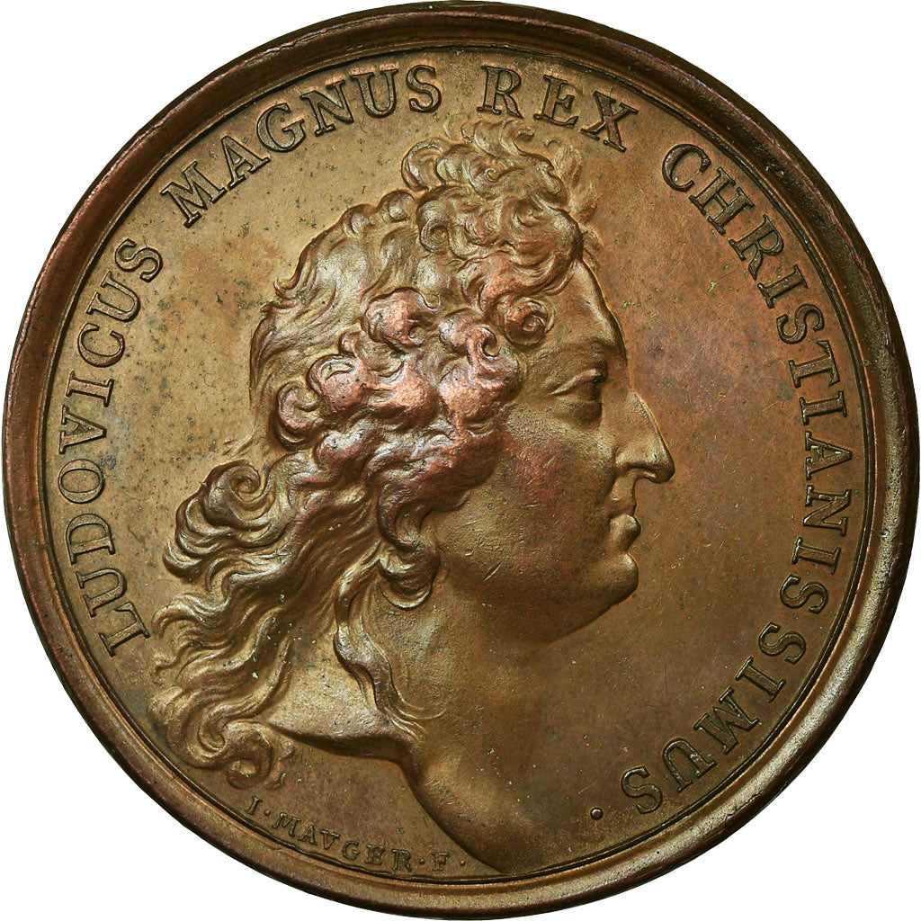 Frankrijk, Medaille, Louis XIV, 300 églises bâties, 1686, Koper, Mauger, PR