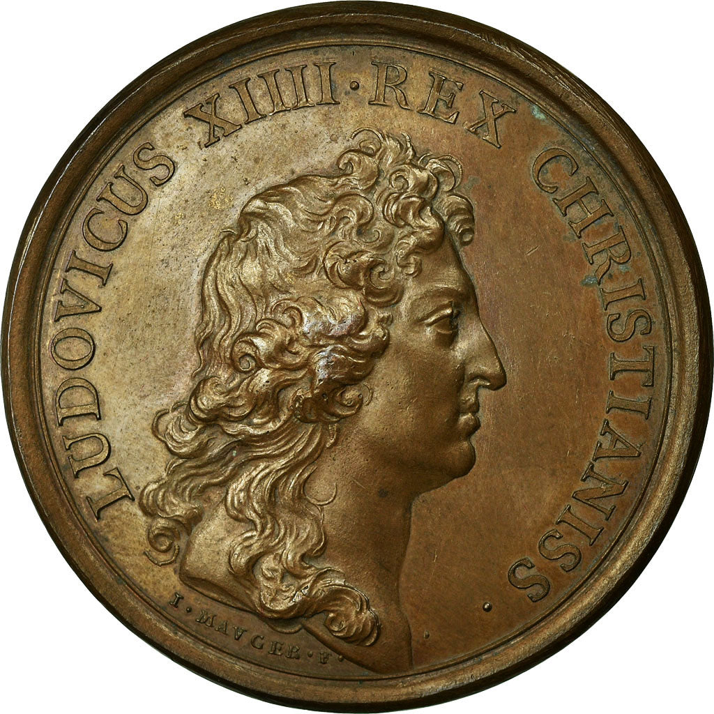 France, Médaille, Louis XIV, Le Secret des Conseils du Roi, 1661, Cuivre
