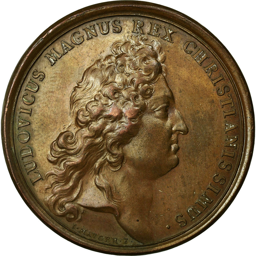 Francia, medaglia, Louis XIV, Libéralité du Roi dans ses Voyages, 1685, Rame