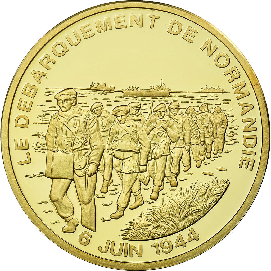 France, Medal, Débarquement de Normandie, MS(65-70), Copper Gilt