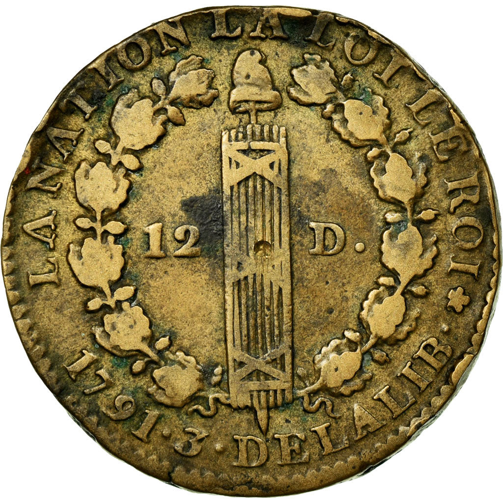 Monnaie, France, 12 deniers françois, 12 Deniers, 1792, Paris, TB+, Bronze