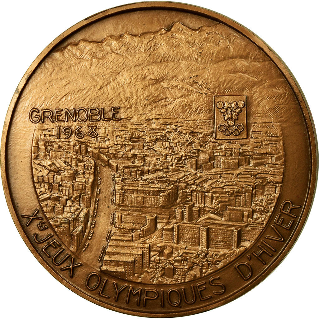 France, Médaille, Xème Jeux Olympiques d'Hiver, Grenoble, 1968, Coeffin, SPL